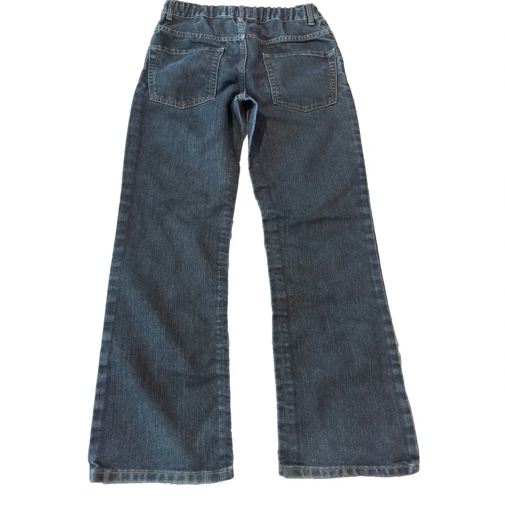 The Children's Place Girls Bootcut Jeans Youth 14 Dark Wash Adjustable Waist